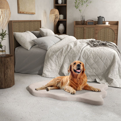 Luxury Memory Foam Dog Bed with Waterproof Cover - Extra Large Orthopaedic Pet Mattress (110x66cm)